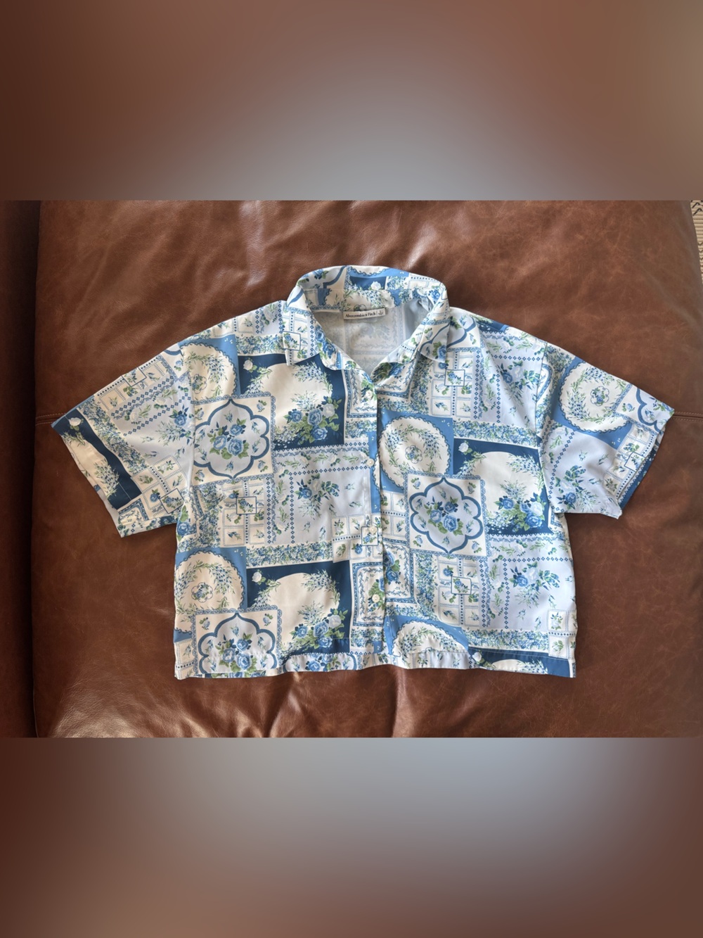 Abercrombie & Fitch Patchwork Button Up Shirt